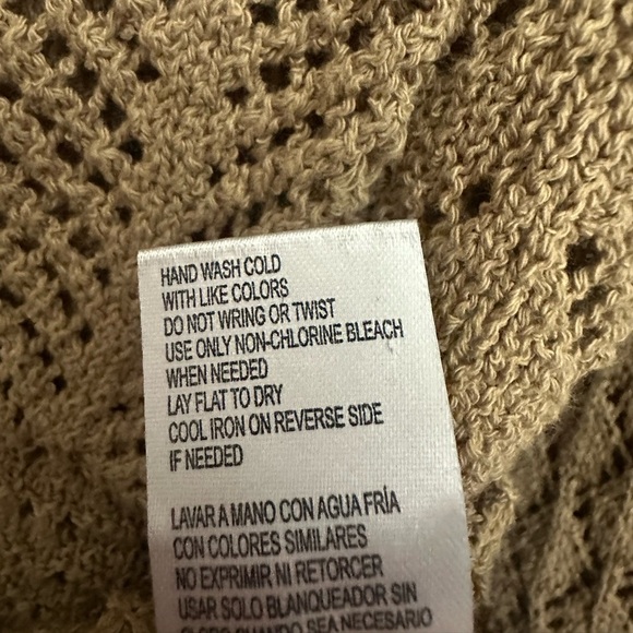 Democracy Pointelle Tipped Sweater Size Large Crewneck 3/4 Sleeve New - Picture 7 of 7